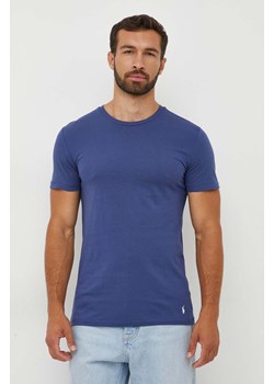 Polo Ralph Lauren t-shirt bawełniany 3-pack kolor niebieski gładki ze sklepu ANSWEAR.com w kategorii T-shirty męskie - zdjęcie 161655003