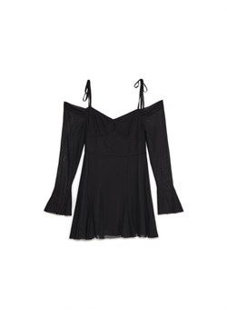 Cropp - Czarna sukienka mini - czarny ze sklepu Cropp w kategorii Sukienki - zdjęcie 161658540