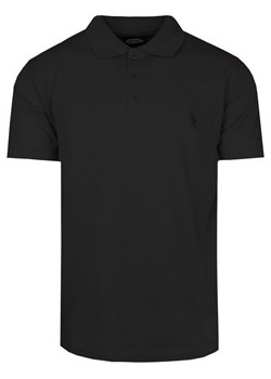 Koszulka POLO Czarna, Casualowa, Krótki Rękaw, Jednokolorowa -EXPOMAN TSKOWEXPO054siyah ze sklepu JegoSzafa.pl w kategorii T-shirty męskie - zdjęcie 161660632