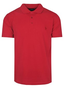 Koszulka POLO Czerwona, Casualowa, Krótki Rękaw, Jednokolorowa -EXPOMAN TSKOWEXPO054kirmizi ze sklepu JegoSzafa.pl w kategorii T-shirty męskie - zdjęcie 161660634