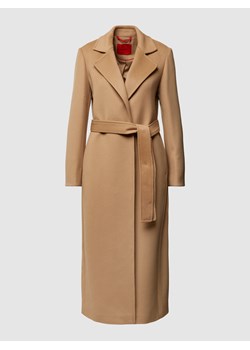 Płaszcz z wełny z wpuszczanymi kieszeniami po bokach model ‘LONGRUN’ ze sklepu Peek&Cloppenburg  w kategorii Płaszcze damskie - zdjęcie 161661572