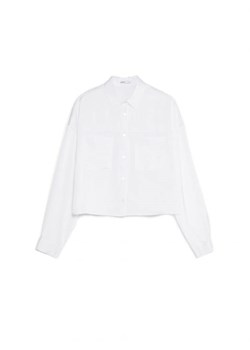 Cropp - Biała koszula z długim rękawem - biały ze sklepu Cropp w kategorii Koszule damskie - zdjęcie 161662162