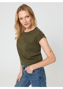 Sinsay - Koszulka bawełniana - zielony ze sklepu Sinsay w kategorii Bluzki damskie - zdjęcie 161666794