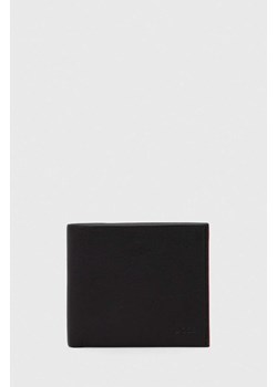 BOSS portfel skórzany męski kolor czarny ze sklepu ANSWEAR.com w kategorii Portfele męskie - zdjęcie 161668120