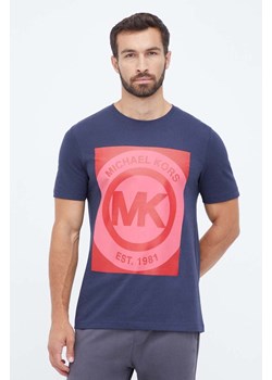 Michael Kors t-shirt lounge bawełniany kolor granatowy z nadrukiem ze sklepu ANSWEAR.com w kategorii T-shirty męskie - zdjęcie 161670934