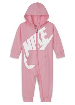 Pajacyk z zamkiem na całej długości dla niemowląt Nike (0–12 M) - Różowy ze sklepu Nike poland w kategorii Pajacyki - zdjęcie 161674192