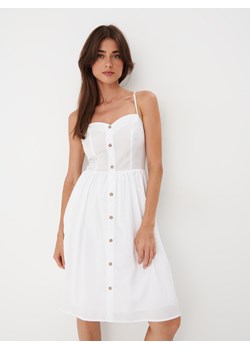 Mohito - Biała sukienka midi - Biały ze sklepu Mohito w kategorii Sukienki - zdjęcie 161680670