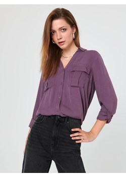 Sinsay - Koszula z wiskozy - fioletowy ze sklepu Sinsay w kategorii Koszule damskie - zdjęcie 161682810