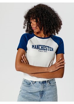 Sinsay - Koszulka z nadrukiem - kremowy ze sklepu Sinsay w kategorii Bluzki damskie - zdjęcie 161682960