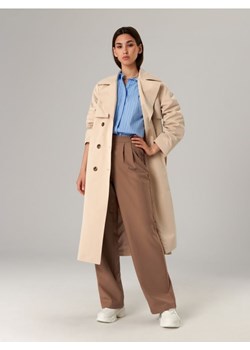 Sinsay - Spodnie loose high waist - beżowy ze sklepu Sinsay w kategorii Spodnie damskie - zdjęcie 161683053