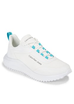 Calvin Klein Jeans Sneakersy Eva Runner Laceup Mesh YM0YM00811 Biały ze sklepu MODIVO w kategorii Buty sportowe męskie - zdjęcie 161686681