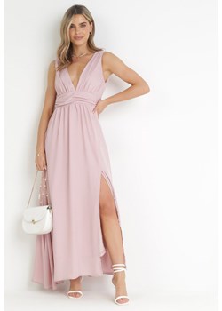 Różowa Rozkloszowana Sukienka na Ramiączkach Seraphineme ze sklepu Born2be Odzież w kategorii Sukienki - zdjęcie 161695490