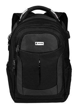 Plecak Sportowy, Czarny, Pojemny, Regulowane Zapięcie, z Portem USB -STARTER PLCKSTARss23SWISScz ze sklepu JegoSzafa.pl w kategorii Plecaki - zdjęcie 161698093