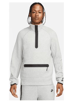 Męska bluza dresowa z zamkiem 1/2 Nike Sportswear Tech Fleece - Szary ze sklepu Nike poland w kategorii Bluzy męskie - zdjęcie 161708573