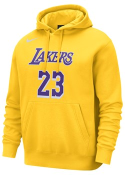 Męska bluza z kapturem NBA Nike Los Angeles Lakers Club - Żółty ze sklepu Nike poland w kategorii Bluzy męskie - zdjęcie 161708684