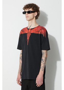 Marcelo Burlon t-shirt bawełniany Icon Wings kolor czarny z nadrukiem ze sklepu PRM w kategorii T-shirty męskie - zdjęcie 161711550