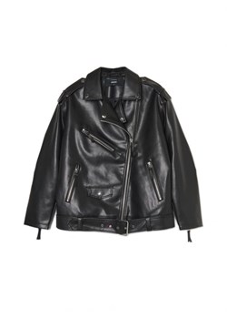 Cropp - Czarna kurtka oversize z imitacji skóry - czarny ze sklepu Cropp w kategorii Kurtki damskie - zdjęcie 161765634