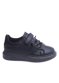Czarne dziewczęce sneakersy na platformie /E7-3 14765 T513/ ze sklepu Pantofelek24.pl w kategorii Trampki dziecięce - zdjęcie 161770851