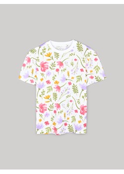 GATE Bawełniana koszulka z kwiatowym nadrukiem 8Y ze sklepu gateshop w kategorii Bluzki dziewczęce - zdjęcie 161795541