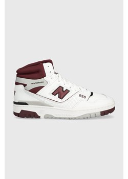 New Balance sneakersy skórzane BB650RCH kolor biały ze sklepu PRM w kategorii Buty sportowe damskie - zdjęcie 161814414