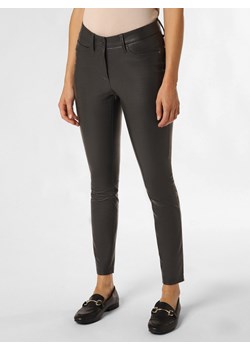 Cambio Spodnie Kobiety Sztuczna skóra szary jednolity ze sklepu vangraaf w kategorii Spodnie damskie - zdjęcie 161822190