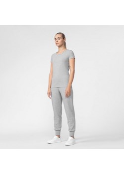 Damski t-shirt basic 4F NOSD4-TSD300 - szary ze sklepu Sportstylestory.com w kategorii Bluzki damskie - zdjęcie 161828020