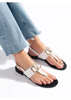 Damskie sandały japonki białe Shelovet ze sklepu czasnabuty.pl w kategorii Sandały damskie - zdjęcie 161835690