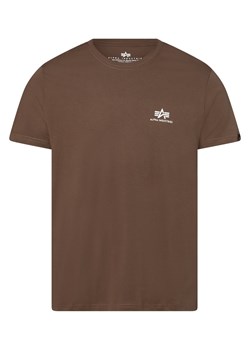 Alpha Industries T-shirt Mężczyźni Bawełna taupe jednolity ze sklepu vangraaf w kategorii T-shirty męskie - zdjęcie 161838374