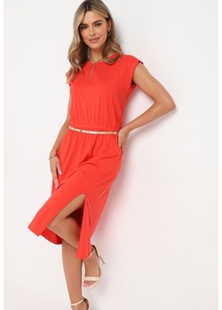 Czerwona Sukienka Caalia ze sklepu Born2be Odzież w kategorii Sukienki - zdjęcie 161841942