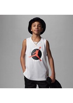Koszulka bez rękawów dla dużych dzieci Dri-FIT Jordan MJ Flight MVP Jersey Tank - Biel ze sklepu Nike poland w kategorii T-shirty chłopięce - zdjęcie 161847194