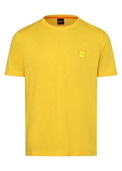BOSS Orange T-shirt męski Mężczyźni Bawełna żółty jednolity ze sklepu vangraaf w kategorii T-shirty męskie - zdjęcie 161858122