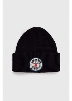 Barbour czapka Dunford Beanie kolor granatowy MHA0821 ze sklepu ANSWEAR.com w kategorii Czapki zimowe męskie - zdjęcie 161860383