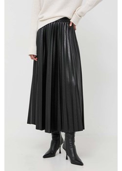 BOSS spódnica kolor czarny maxi rozkloszowana ze sklepu ANSWEAR.com w kategorii Spódnice - zdjęcie 161860484