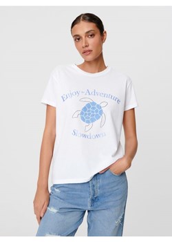 Sinsay - Koszulka z napisem - biały ze sklepu Sinsay w kategorii Bluzki damskie - zdjęcie 161864924
