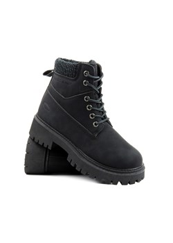Trapery, ciepłe buty damskie zimowe - Cross Jeans MM2R4012, czarne ze sklepu ulubioneobuwie w kategorii Buty trekkingowe damskie - zdjęcie 161868000
