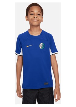 Koszulka piłkarska dla dużych dzieci Nike Dri-FIT Chelsea FC Stadium 2023/24 (wersja domowa) - Niebieski ze sklepu Nike poland w kategorii T-shirty chłopięce - zdjęcie 161876122