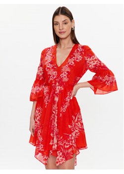 TWINSET Sukienka letnia 231TT2452 Czerwony Regular Fit ze sklepu MODIVO w kategorii Sukienki - zdjęcie 161877040