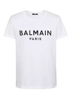 Balmain Biały t-shirt z logo L ze sklepu Moliera2.com w kategorii T-shirty męskie - zdjęcie 161877321