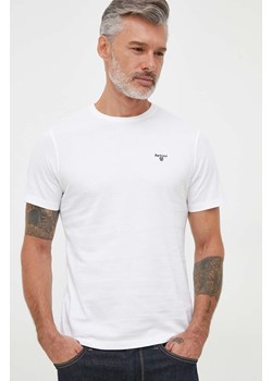 Barbour t-shirt bawełniany kolor biały gładki MTS0331 ze sklepu ANSWEAR.com w kategorii T-shirty męskie - zdjęcie 161896013