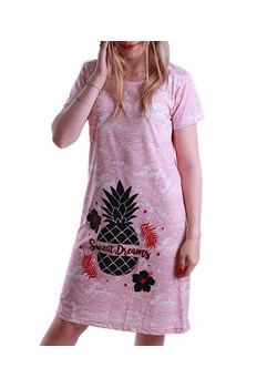 Różowa koszula nocna Sweet Dreams /H2-K45 P44 S195/ ze sklepu Pantofelek24.pl w kategorii Koszule nocne - zdjęcie 161909251