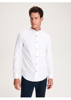 Reserved - Koszula slim ze stójką - biały ze sklepu Reserved w kategorii Koszule męskie - zdjęcie 161915974