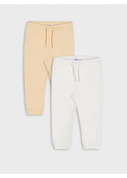 Sinsay - Spodnie dresowe jogger 2 pack - kremowy ze sklepu Sinsay w kategorii Spodnie i półśpiochy - zdjęcie 161916261