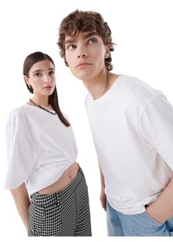Cropp - Koszulka basic - biały ze sklepu Cropp w kategorii T-shirty męskie - zdjęcie 161928590