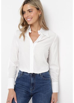 Biała Koszula na Guziki z Kołnierzem Feriko ze sklepu Born2be Odzież w kategorii Koszule damskie - zdjęcie 161933474
