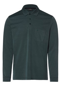 Ragman Męska koszulka polo Mężczyźni Bawełna petrol jednolity ze sklepu vangraaf w kategorii T-shirty męskie - zdjęcie 161935960