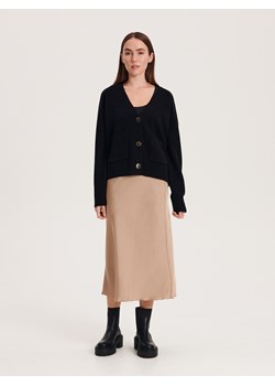 Reserved - Kardigan z kieszeniami - czarny ze sklepu Reserved w kategorii Swetry damskie - zdjęcie 161936603