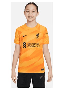 Koszulka piłkarska z krótkim rękawem dla dużych dzieci Nike Dri-FIT Liverpool F.C. Stadium Goalkeeper 2023/24 - Żółty ze sklepu Nike poland w kategorii Bluzki dziewczęce - zdjęcie 161947743