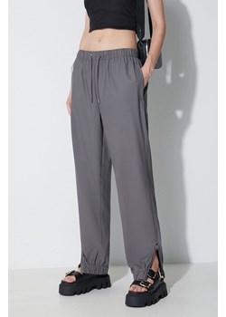 Rains spodnie kolor szary high waist ze sklepu PRM w kategorii Spodnie męskie - zdjęcie 161963700