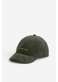 H & M - Sztruksowa czapka z daszkiem - Zielony ze sklepu H&M w kategorii Czapki z daszkiem męskie - zdjęcie 161965723
