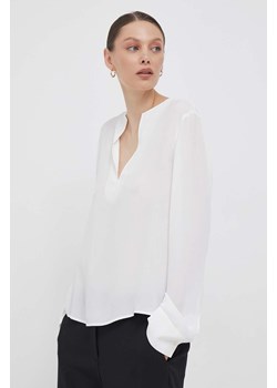 Tommy Hilfiger bluzka damska kolor biały gładka ze sklepu ANSWEAR.com w kategorii Bluzki damskie - zdjęcie 161966092